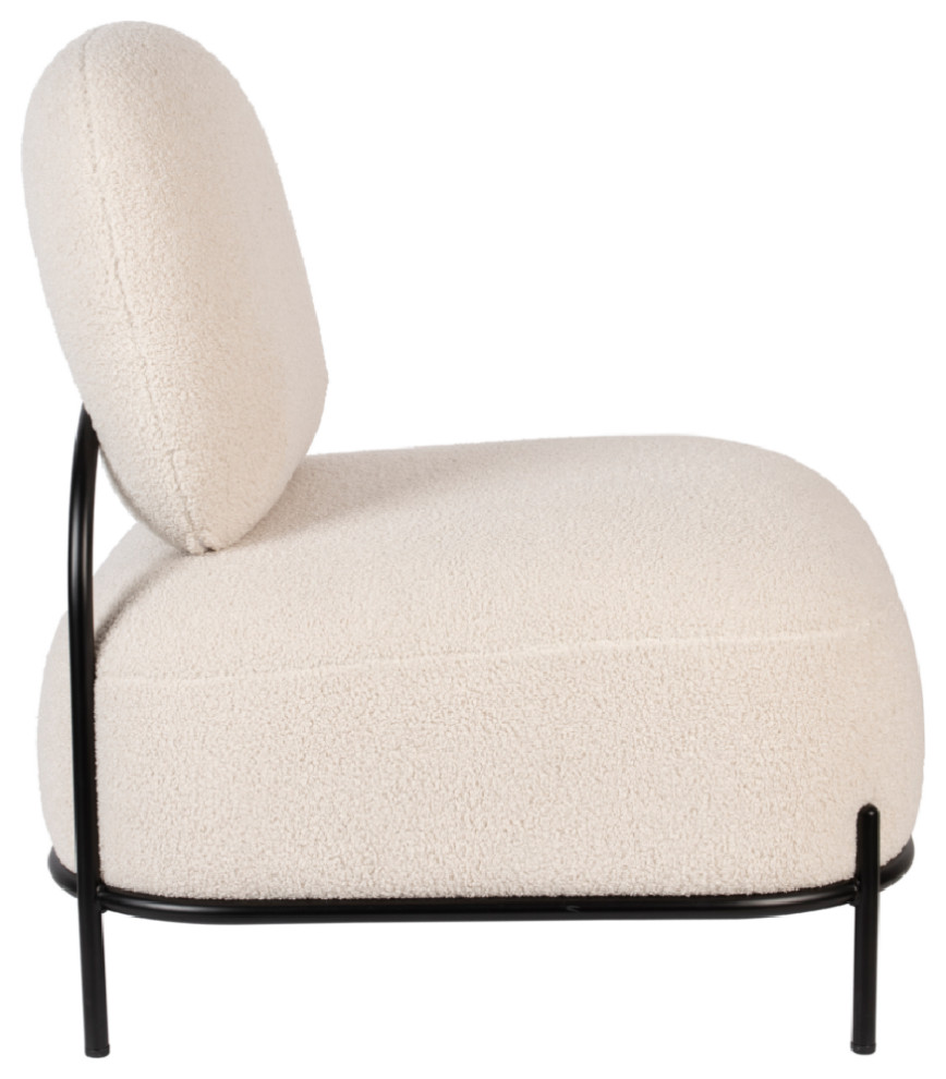 White Modern Lounge Chair  DF Polly   Midcentury   Armchairs And Accent Chairs   by Oroa   Distinctive Furniture  Houzz