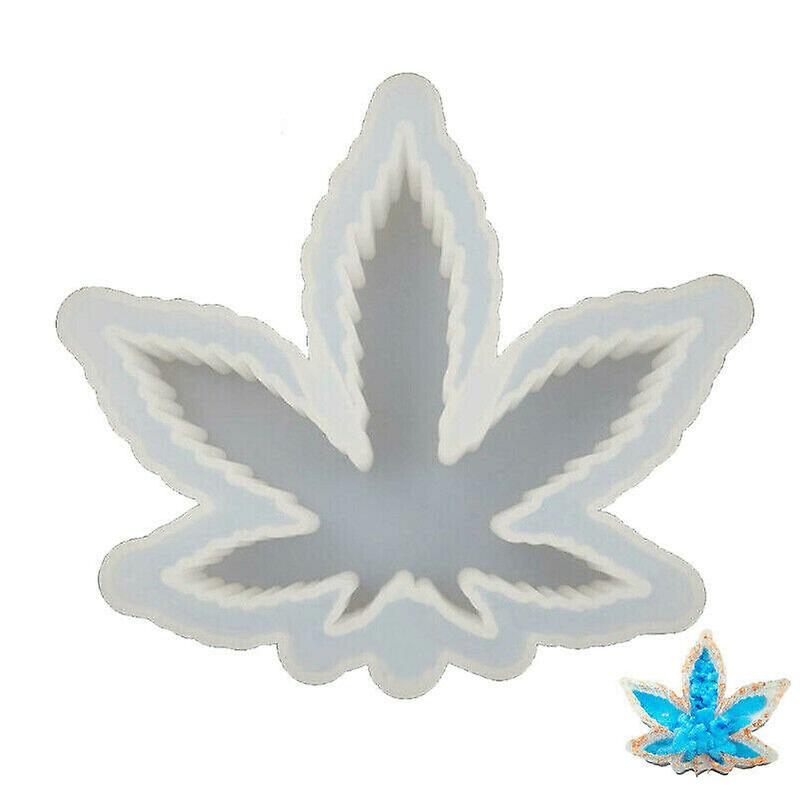 Weed Silicone Resin Mold Cigar Ashtray Maple Leaf Debowler Ashtray Casting Mould