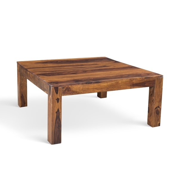 Handmade Cube Low Square Coffee Table (India) - 15.75