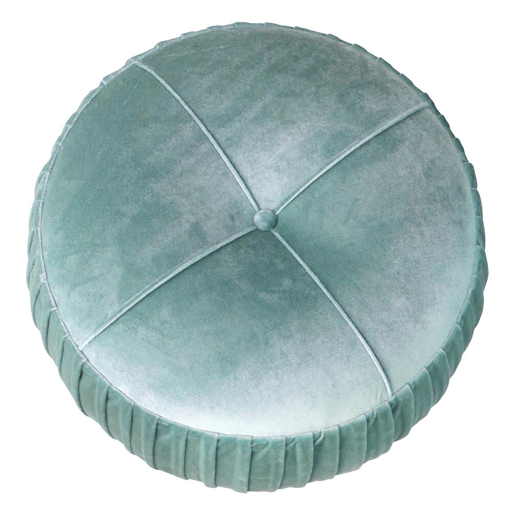 Helena Velvet Small Round Ottoman