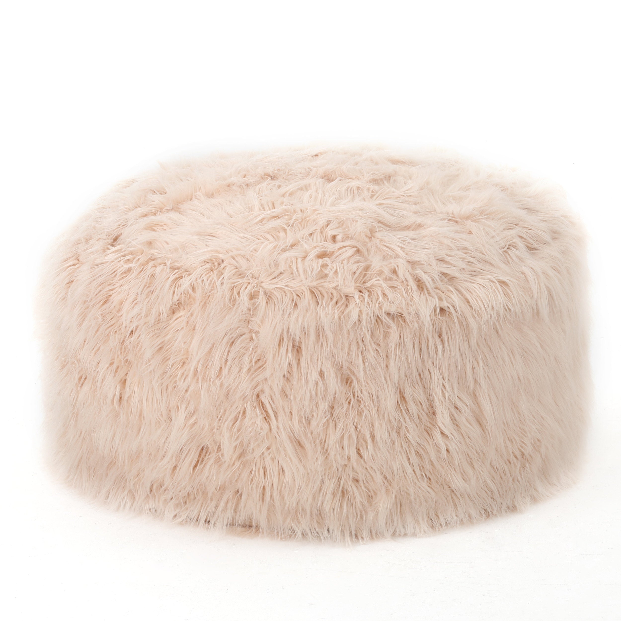 GDF Studio Lycus Bean Bag Chair, Pink Beige