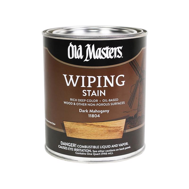 WIPE STAIN DRK MAHG 1QT