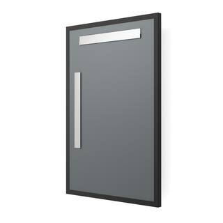 better bevel 30 in. x 40 in. Metal Framed Rectangular Bathroom Vanity Mirror in Black 20009