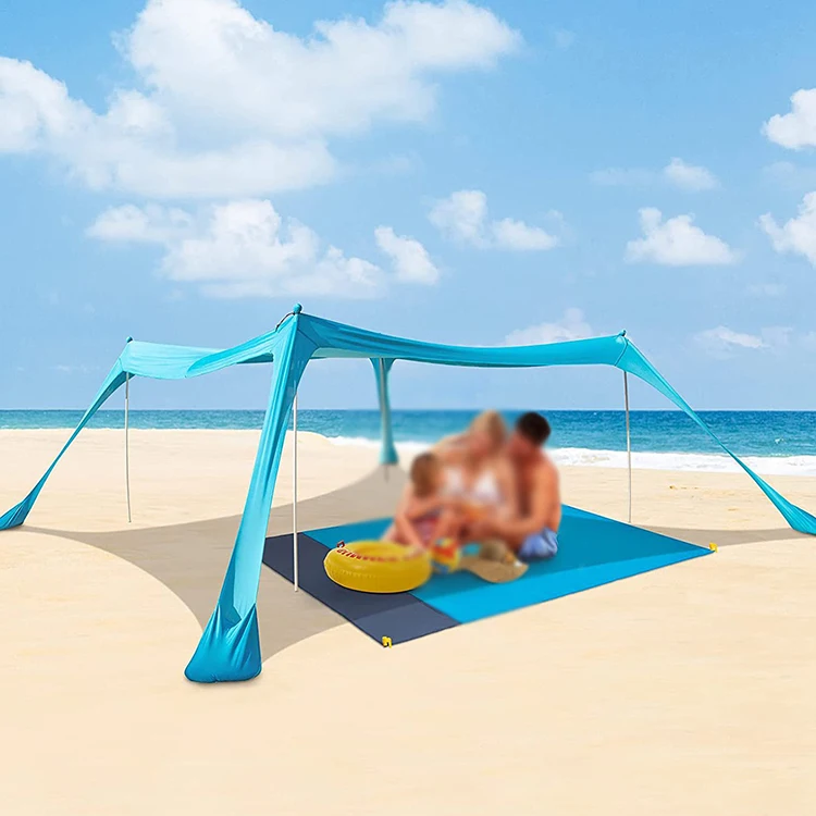 outdoor canopy beach tent sun shelter waterproof baby glamping camping beach outdoor tents With Sand Shovel