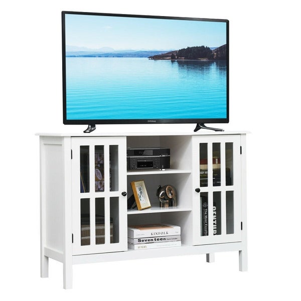 Wood TV Stand Console Cabinet for 45