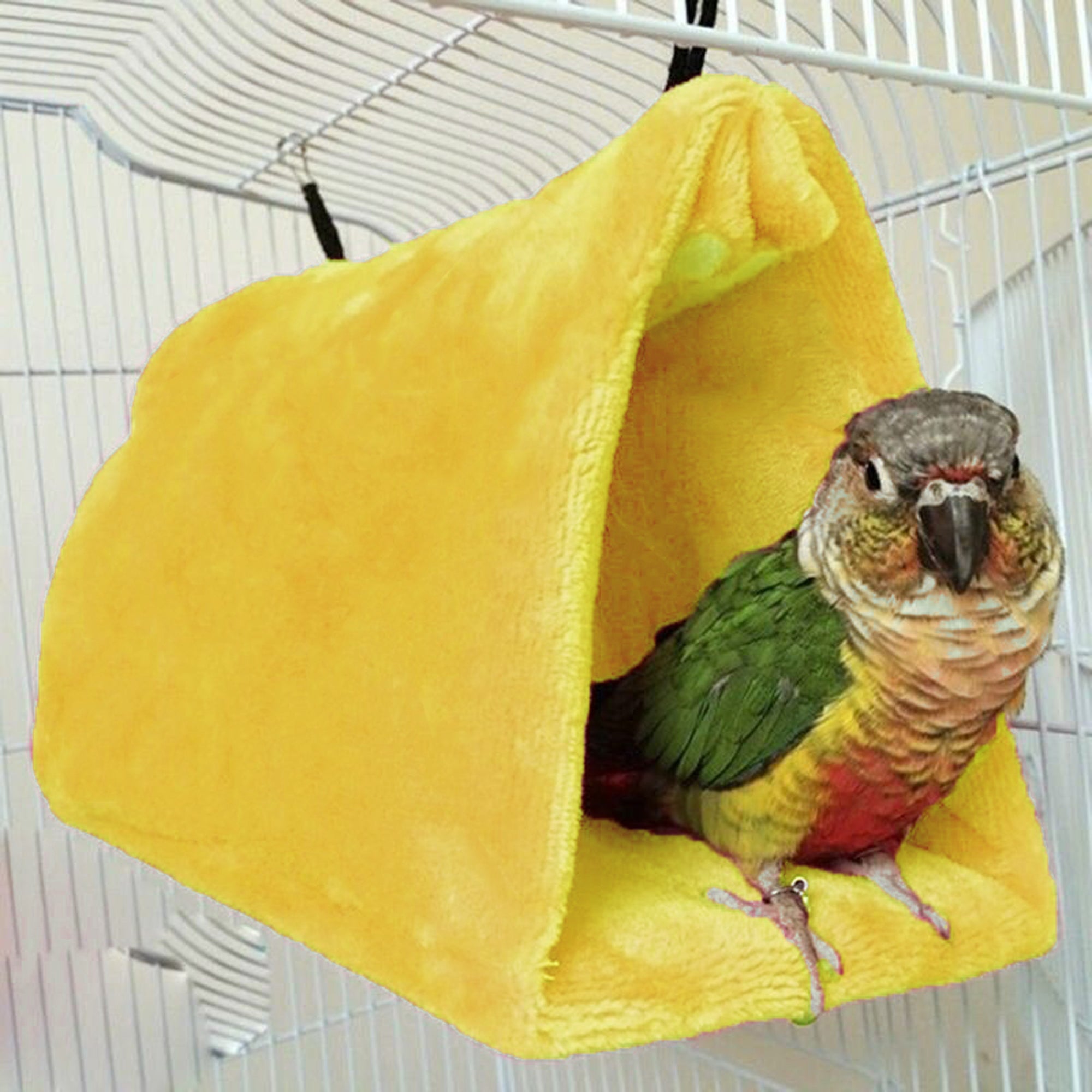 One Opening Pet Bird Parrot Parakeet Warm Hammock Cage Hut Tent Bed Hanging Cave