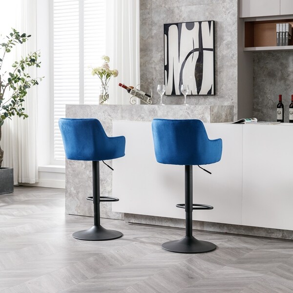 Bar Stools Set of 2 - Adjustable Barstools， Counter Height Bar Chairs