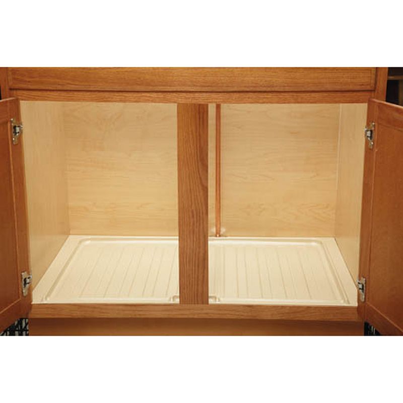 Rev-A-Shelf Under Sink Base Drip Tray CabinetAccessory， Almond， SBDT-3336-A-1