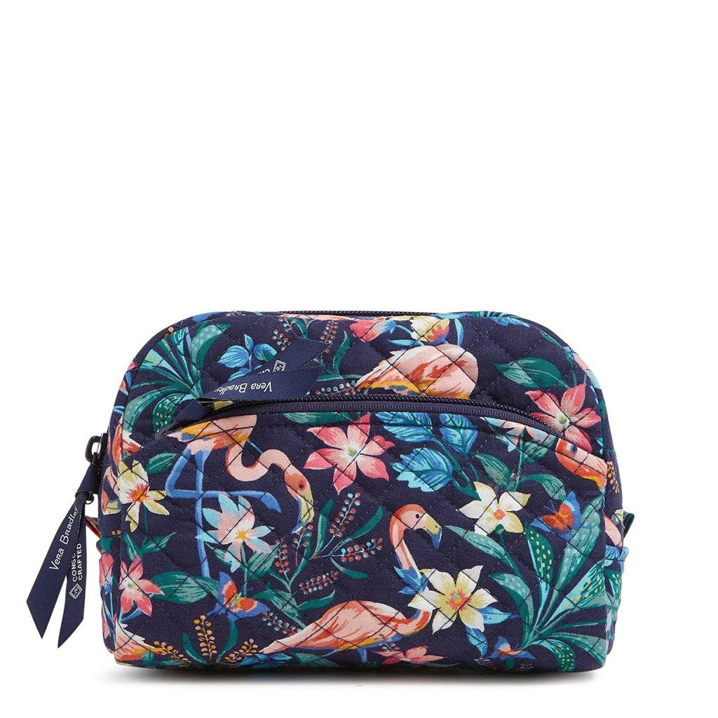 Vera Bradley  Medium Cosmetic Bag in Flamingo Garden