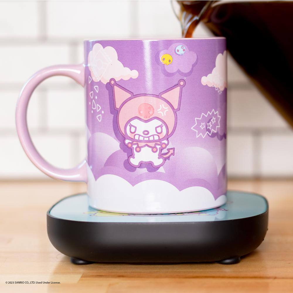 Uncanny Brands Hello Kitty and Friends Kuromi 1-Cup Pink Coffee Mug with Mug Warmer for Your Drip Coffee Maker MW1-KIT-KU1