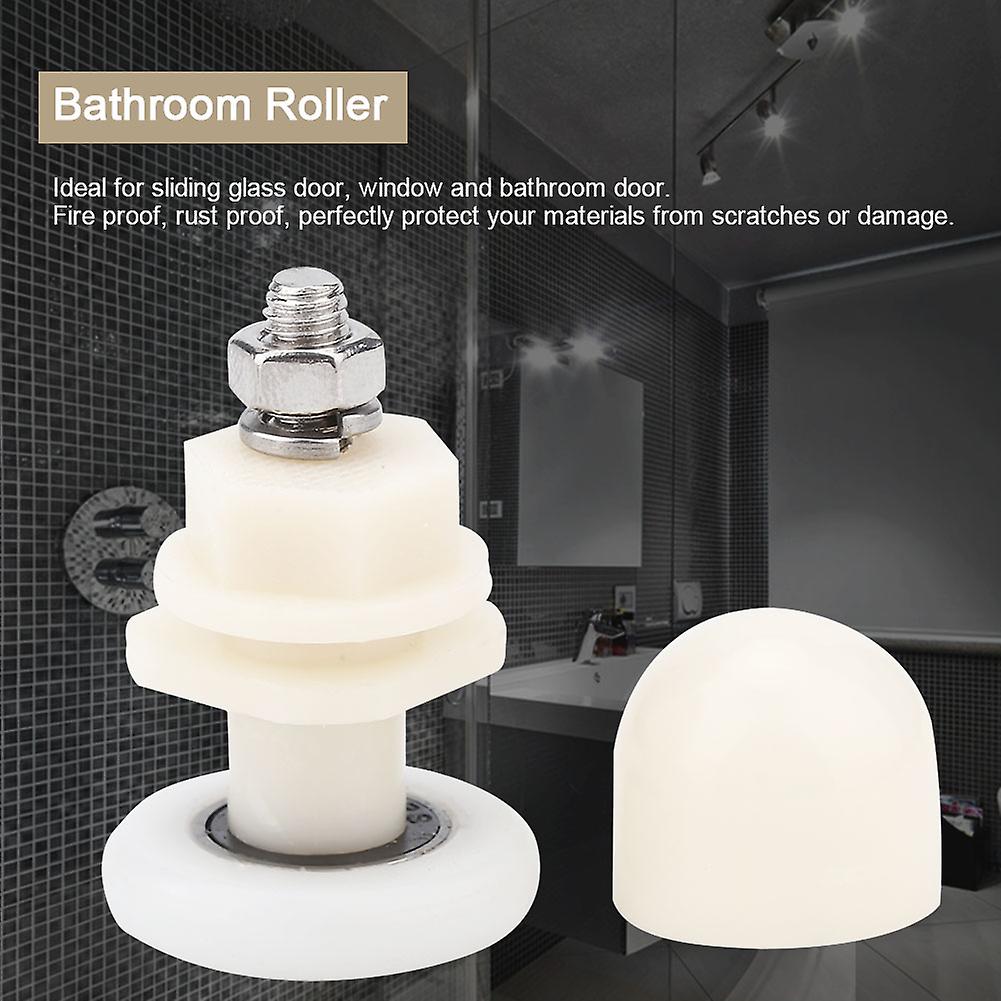 8pcs Durable Plastic Sliding Roller Track Door Wheel Bathroom Glass Door (25mm)