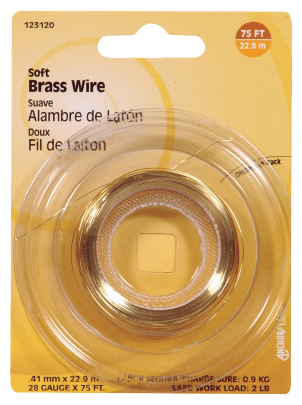 WIRE BRASS 28GA 75' SPL