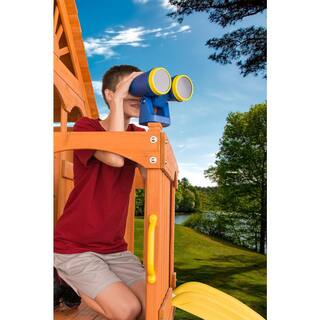 Creative Cedar Designs Large Plastic Playset Binoculars- Green with Yellow Lens Ring BP006-G