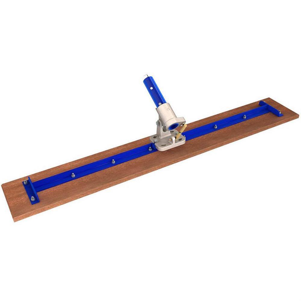 Bon Tool 48 in. x 7-14 in. Square End Wood Bull Float with Rock-N-Roll Bracket 82-149