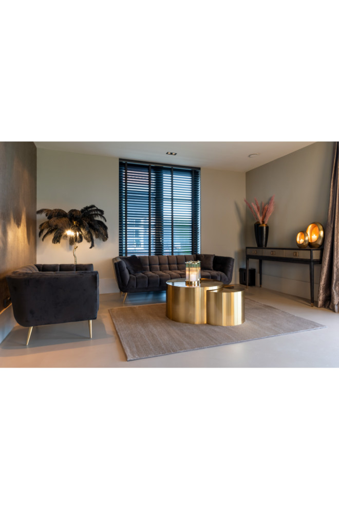 Round Brushed Gold Nesting Coffee Table  OROA Big  ampRich   Contemporary   Coffee Table Sets   by Oroa   Distinctive Furniture  Houzz