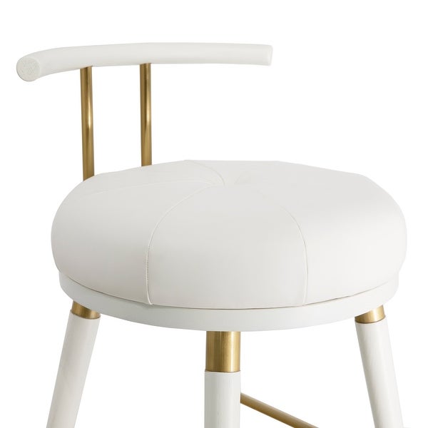 Juniper White Vegan Leather Counter Stool - 17.3