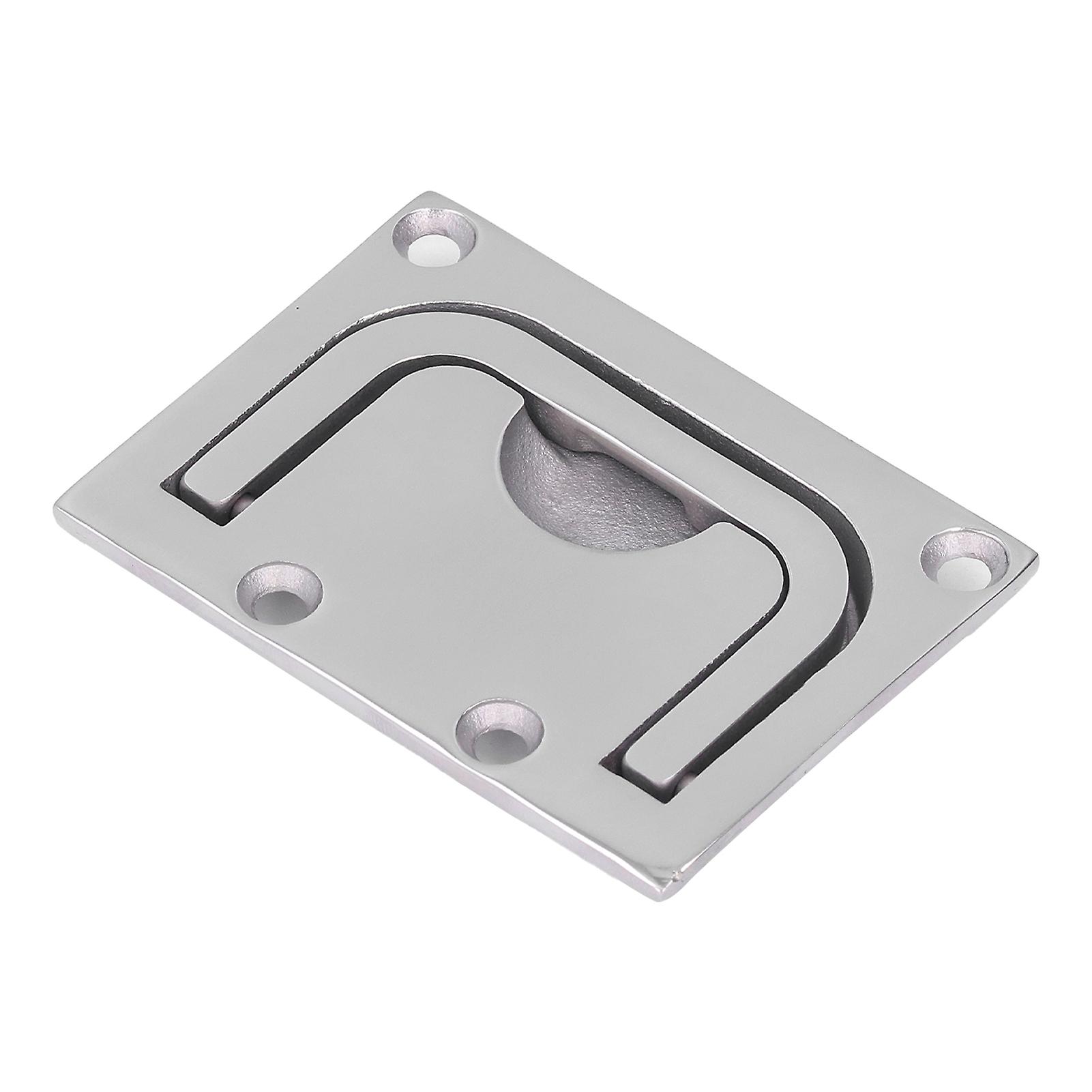 Boat Ring Hatch Pull Flush Lift Deck Cover Handle Marine 316 Stainless Steel Mirror Square76x56mm