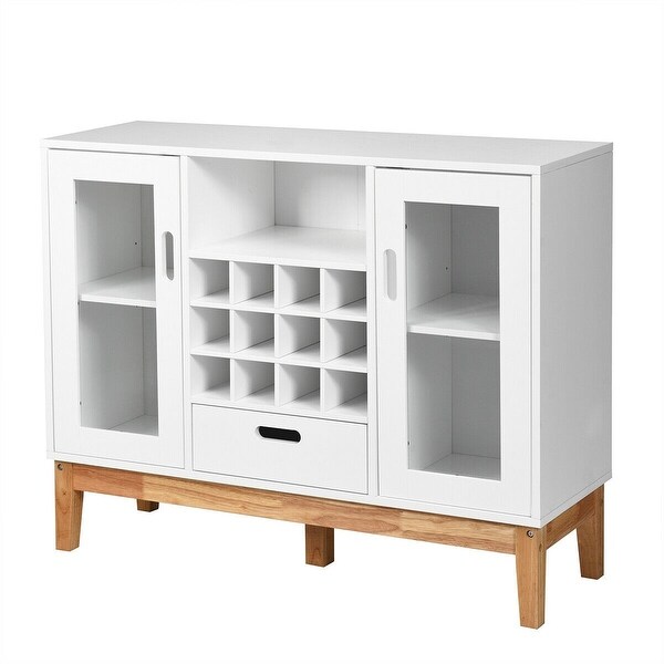 Wood Wine Storage Cabinet Sideboard Console Buffet Server - 39.5