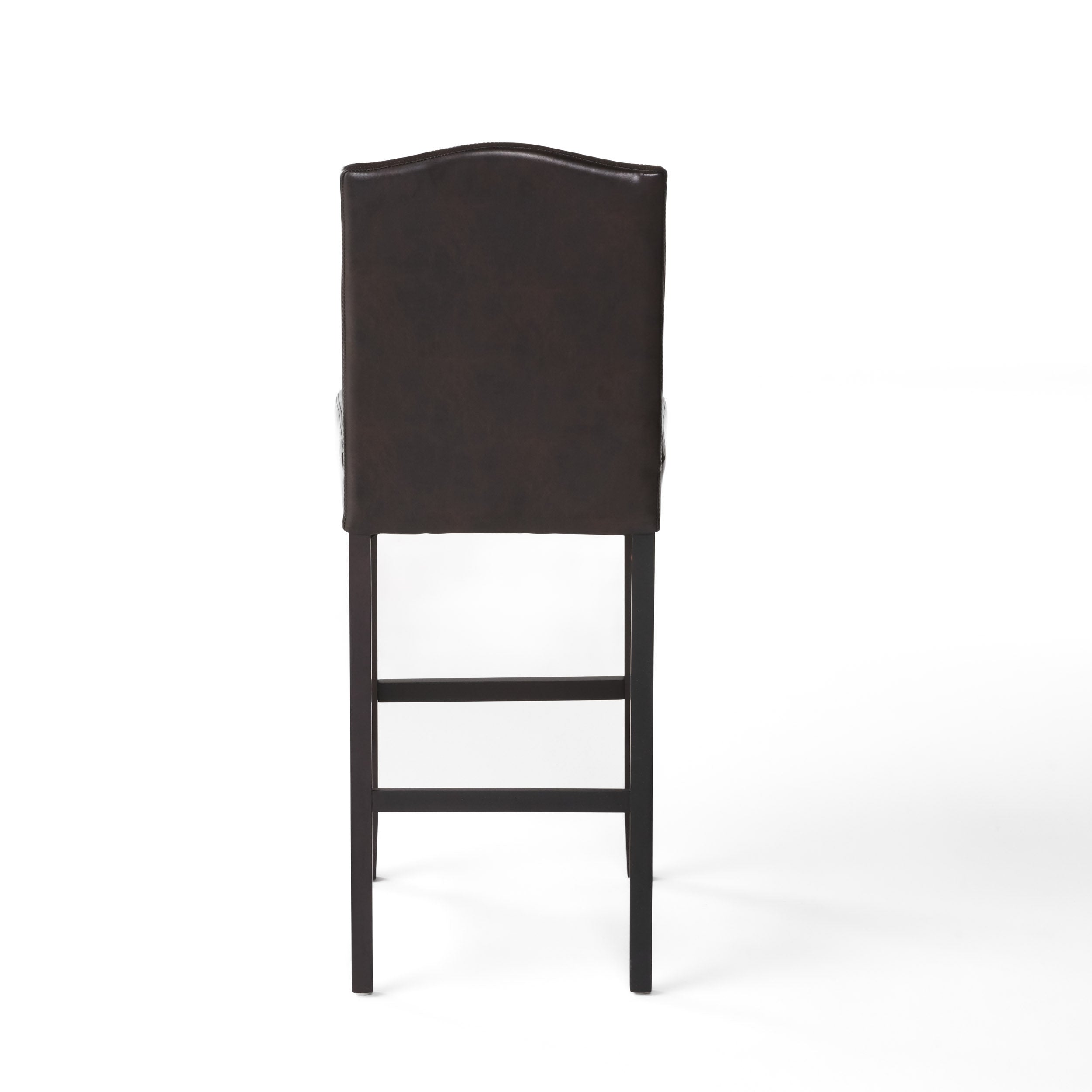 Auburn 30-Inch Brown Leather Backed Barstool (Set of 2)