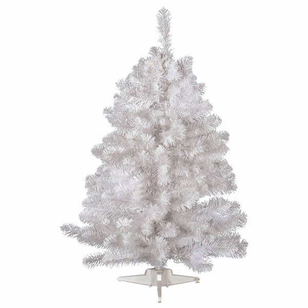 Vickerman Crystal White Plastic 2foot Spruce Unlit Artificial Christmas Tree