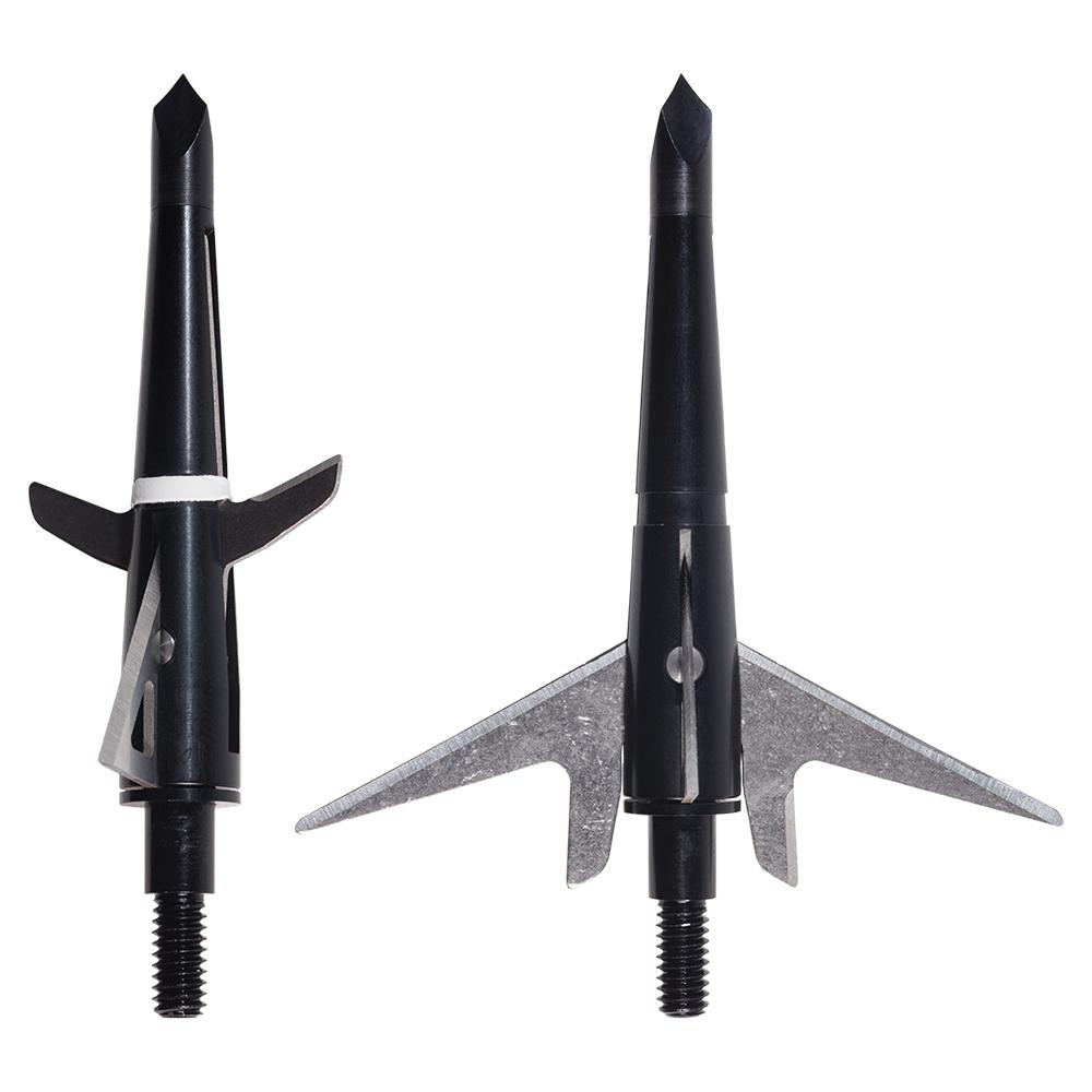 (Pack of 3) Hybrid Crossbow #260 Broadheads by Swhacker， 4-Blade 125 Grain 2.25 Cut