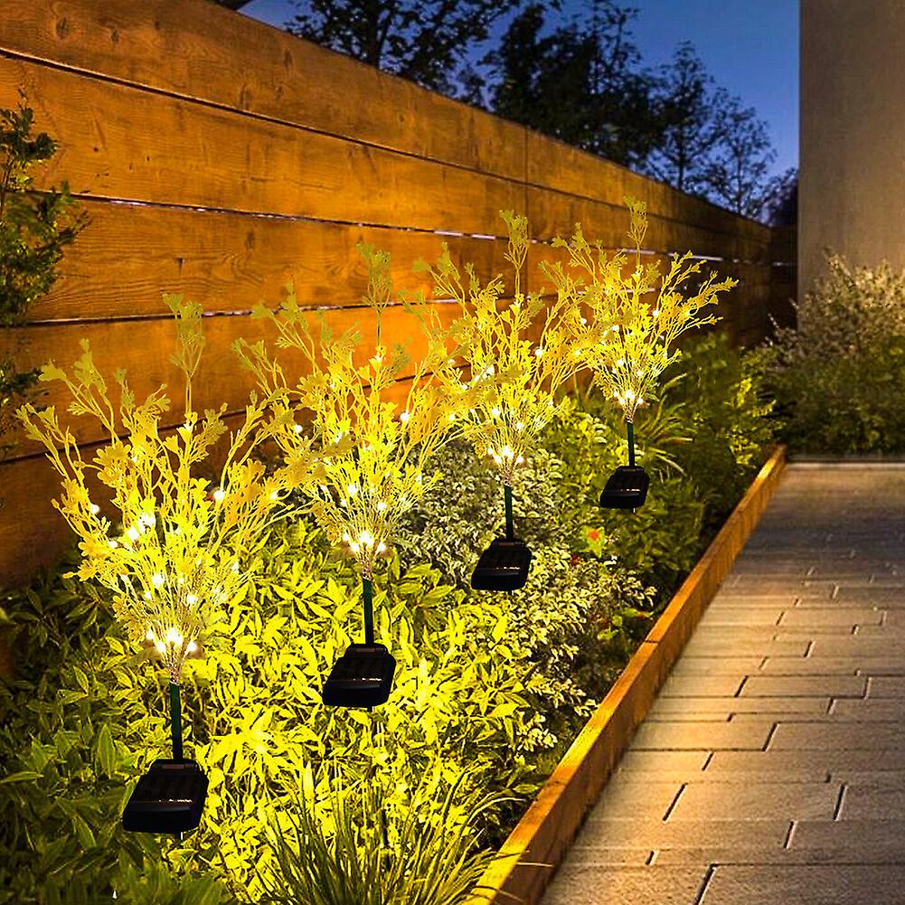 Solar Garden Lights， 2 Pack Waterproof Solar Garden Lights Flowers Outside Fence Decorative Led Solar Garden Pathway Lights Landscape Path Lights For