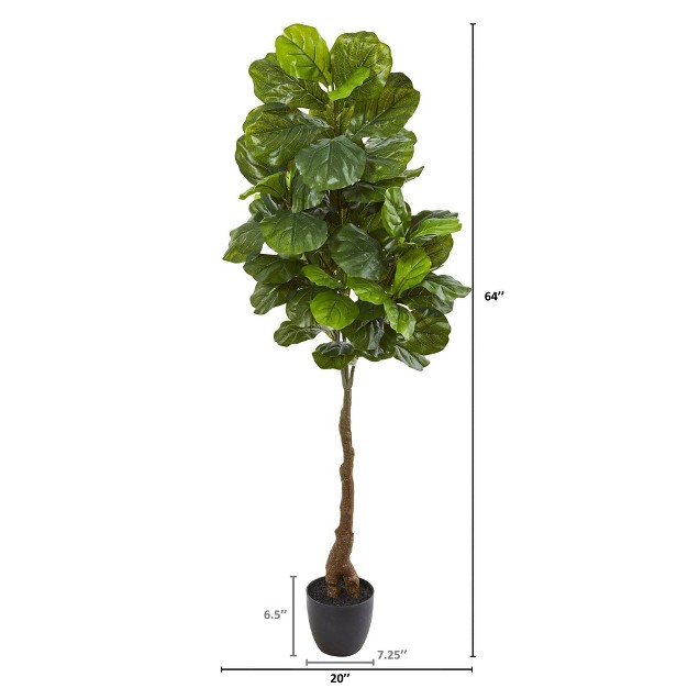 Nearly Natural 64-in Fiddle Leaf Artificial Tree (real Touch)