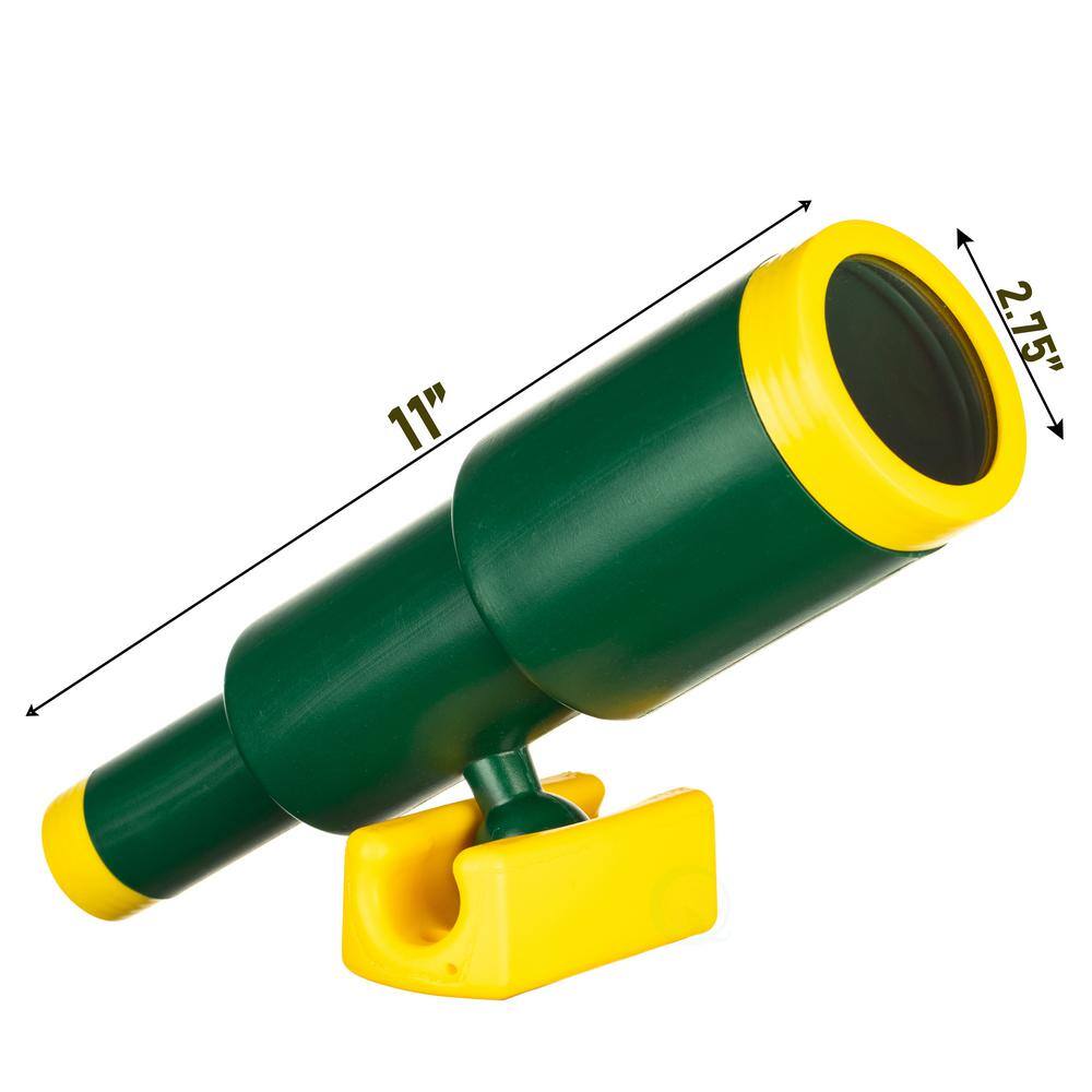 PLAYBERG Green and Yellow Plastic Outdoor Gym Playground Pirate Ship Telescope Treehouse Toy Accessories Binocular for Kids QI004562.GN