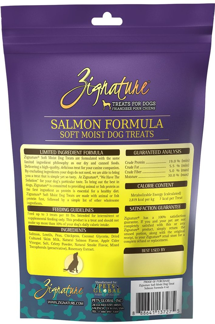 Zignature Salmon Flavored Soft Dog Treats