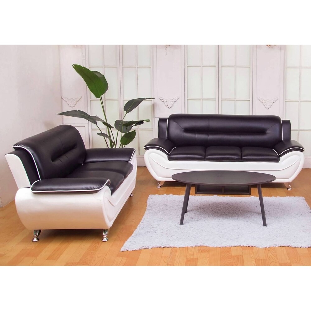 Greatime leatherette sofa and Love seat 2 piece Sets