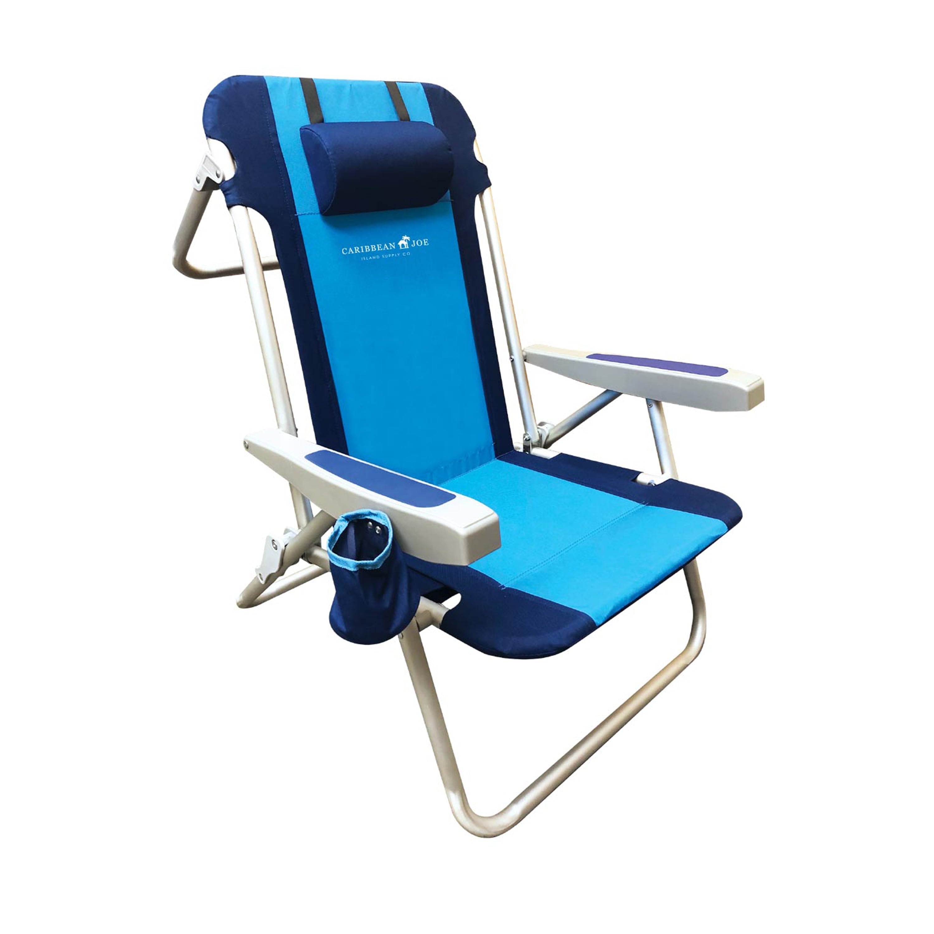 Caribbean Joe 5 Position Deluxe Chair Two-tone Navy-Blue