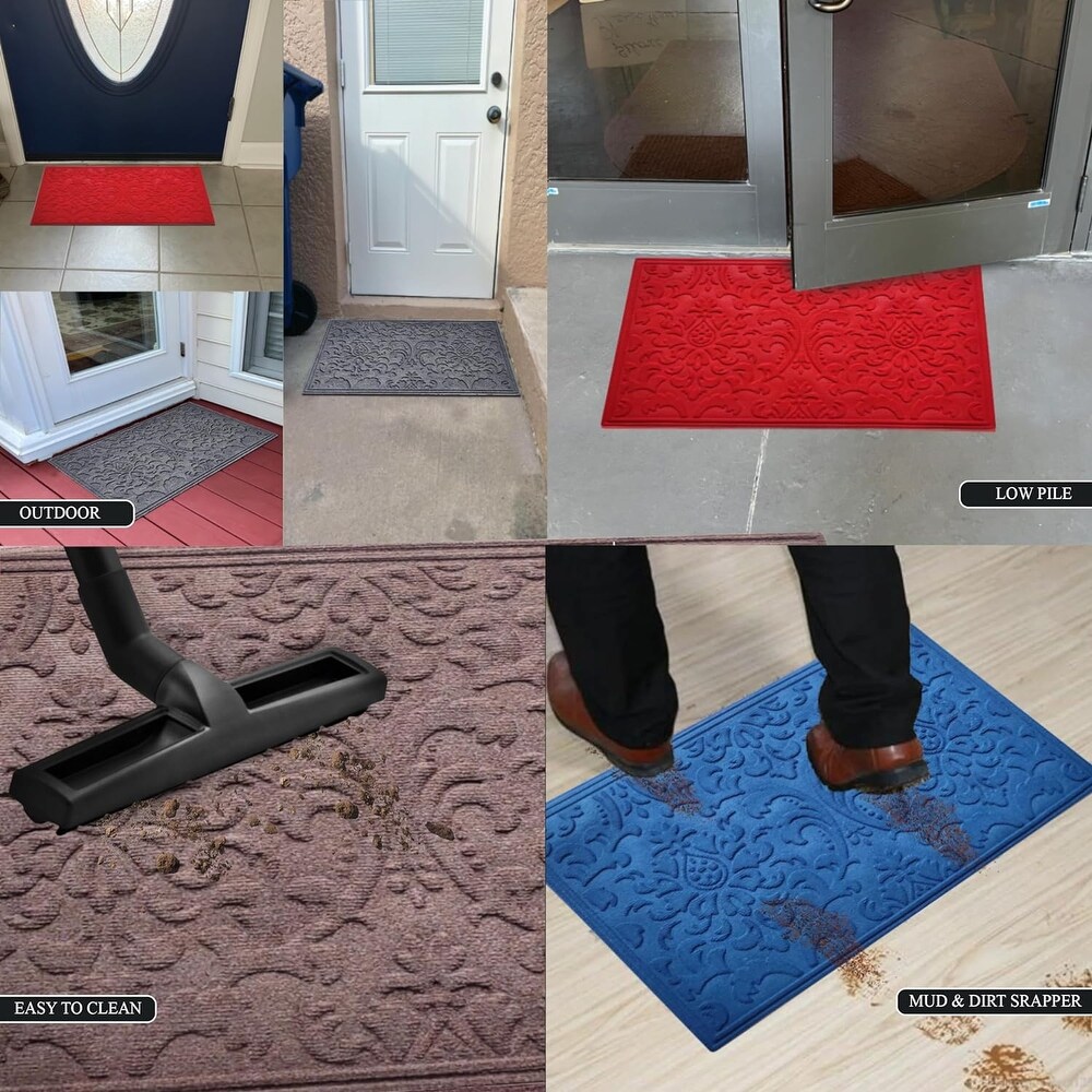 A1HC New  Weather Superior Dirt and Moisture Absorbing Polypropylene Door Mat with Non Slip Backing for Inside Outside Use