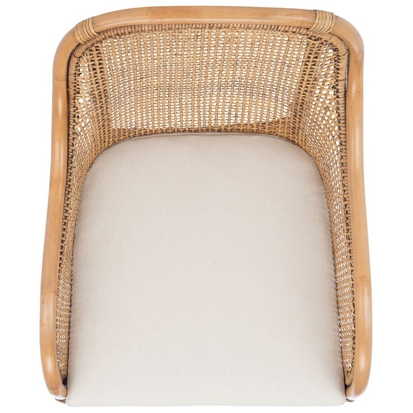 SAFAVIEH Charlie Coastal Rattan Accent Chair with Cushion - 23.4