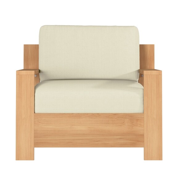 Lothair Teak Outdoor Club Chair with Sunbrella Cushion