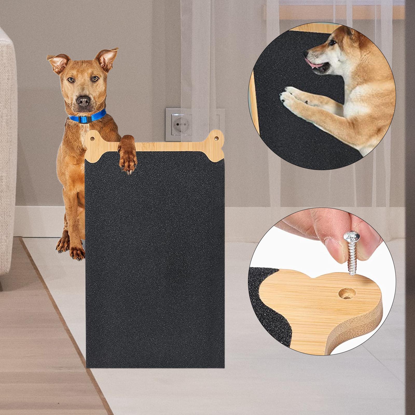 Dog Scratch Pad， Dog ， Double Sided Wooden Dog Nail File Scratching Board Dogs Self Nail Scratcher Board for Dogs