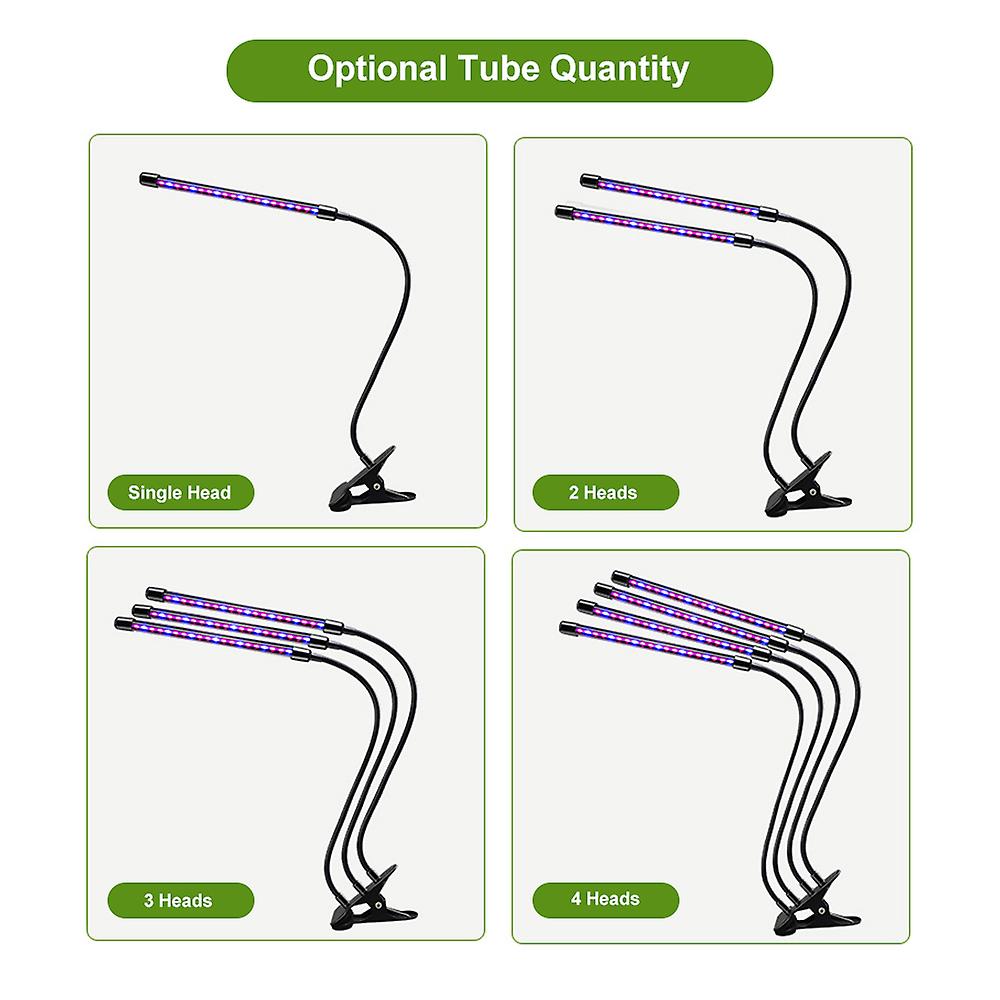 D C 5 V 2a 20w Plant Growth Growing Clip Clamp Lamp Flora Light Usb Powered Operated With Line Controller 3 Levels Timer Timing T-ime Setting Function