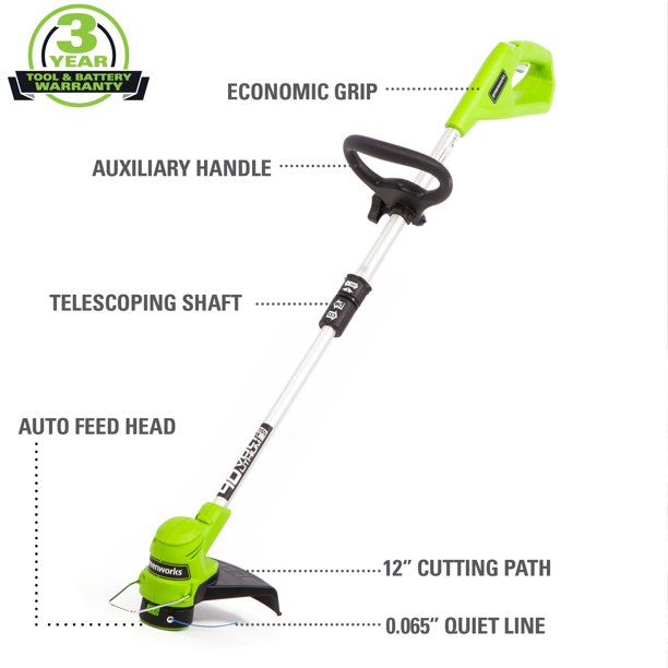 Greenworks 40V String Trimmer/Leaf Blower Combo W/2.0 Ah Battery， 1312502