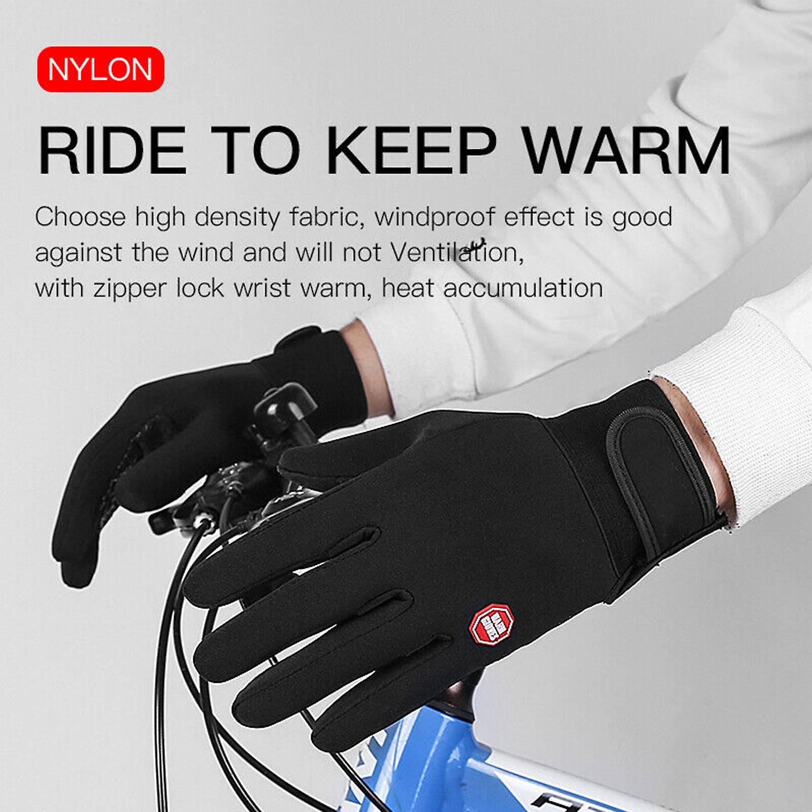 Windproof Warm Winter Gloves Men Women Screen Gloves Outdoor Bicycle Motorcycle Bicycle Ski Waterproof Full Finger Gloves