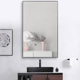 NEUTYPE 51 in. x 31 in. Large Modern Rectangle Metal Framed Bathroom Vanity Mirror JJ00940AAF