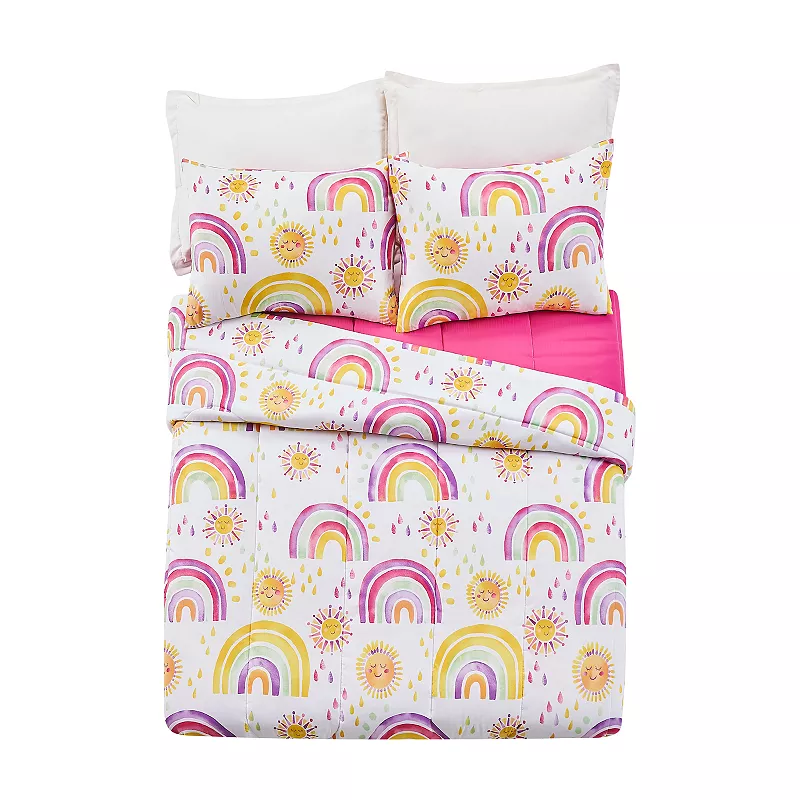 Urban Playground Rainbows and Suns Comforter Set with Shams