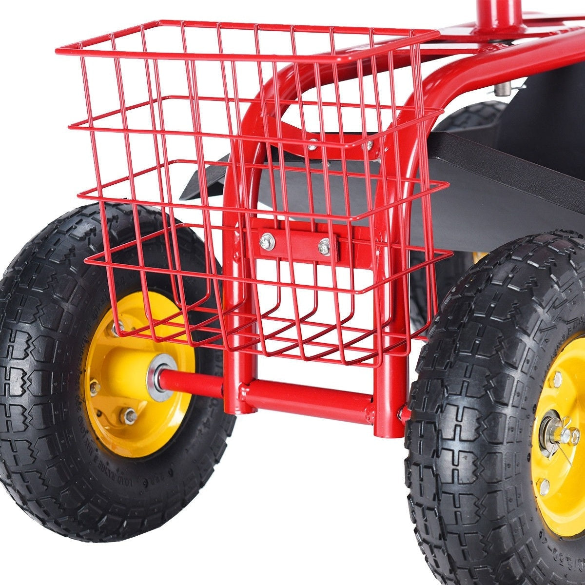 Outdoor Rolling Garden Cart Wagon Scooter with 360¡ã Swivel Seat