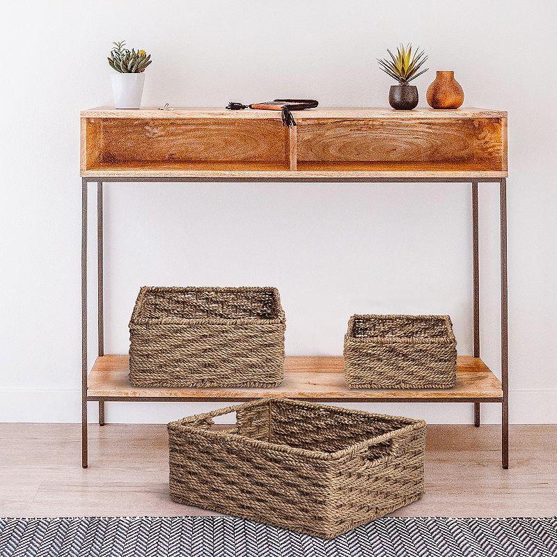 Saddle River Bangkuang Rectangular Baskets 3-pc. Set