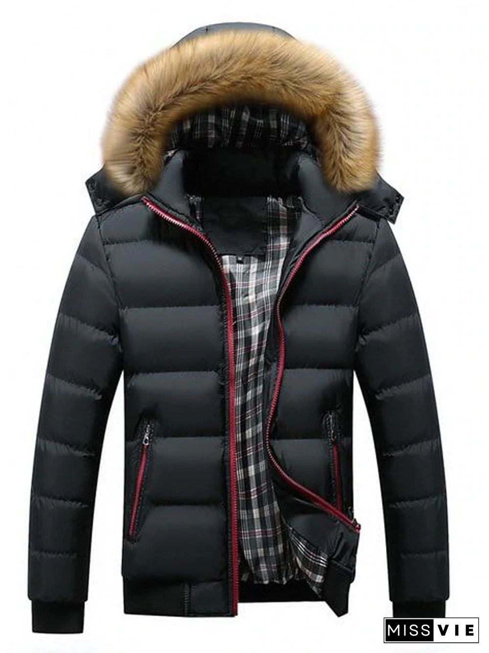 Men's Winter Jackets Thick Hooded Fur Collar Parka Men Coats Casual Padded Mens Jackets