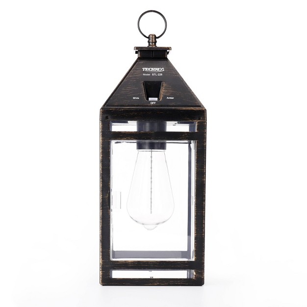 Solar Led Portable Hanging Outdoor Lantern Black Techko Maid