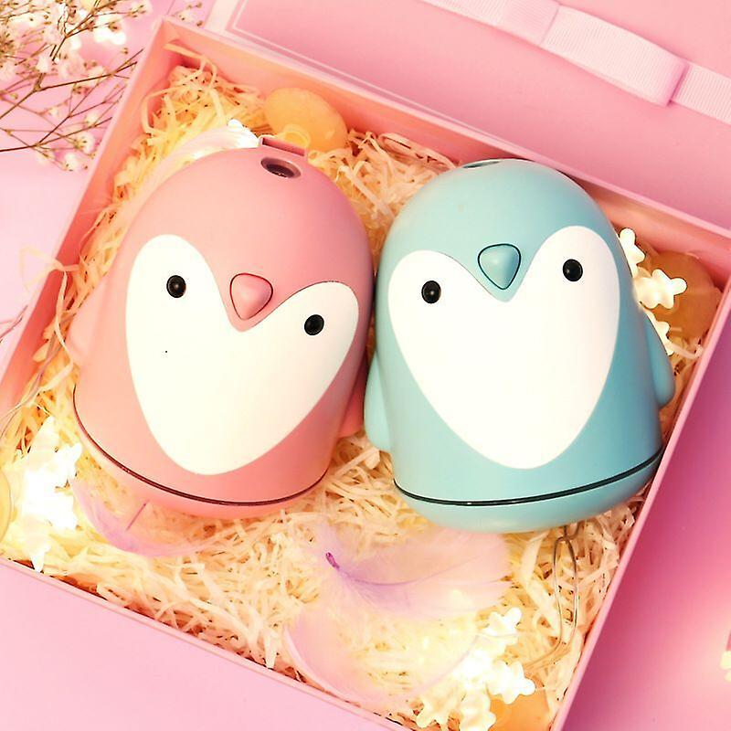 Ultrasonic Air Humidifier Usb Aroma Diffuser Penguin 3 In 1 Colorful Night Light