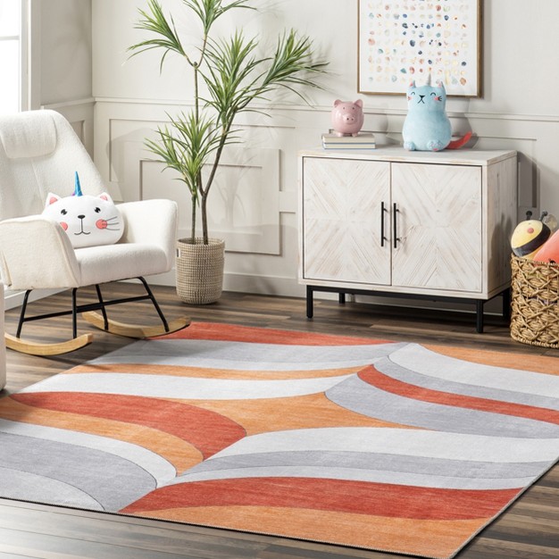 Nuloom Ilana Retro Machine Washable Kids Area Rug