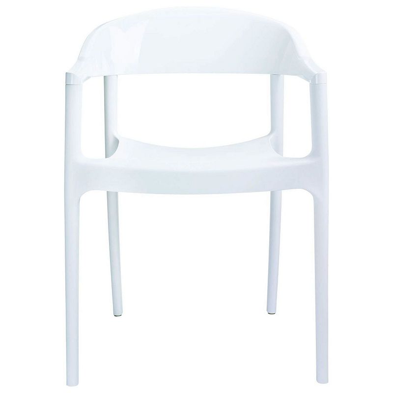 32 White Stackable Outdoor Patio Dining Arm Chair