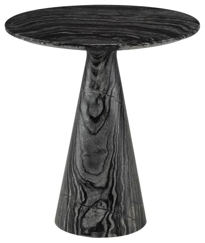 Amina Black Wood Side Table   Transitional   Side Tables And End Tables   by Virgil Stanis Design  Houzz