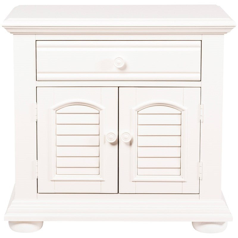 Bowery Hill 2 Door 1 Drawer Nightstand in White