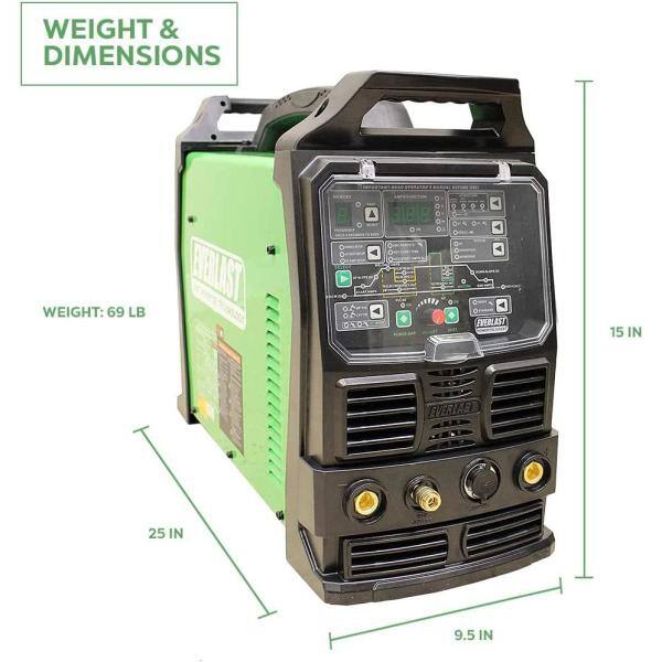 Everlast 325 Amp PowerTIG 325LX IGBT Digital Inverter ACDC StickTIG Welder with High Frequency and Lift TIG Start 240V PowerTIG 325EXT